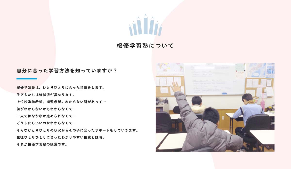 桜優学習塾Webサイトキャプチャ